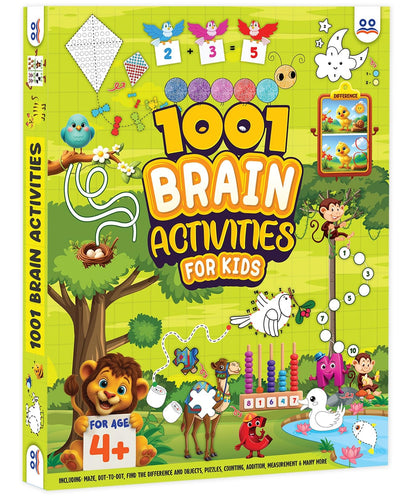 Activity Book for 4 Year Old | Best Selling 1001 Brain Booster Books for 4+ Year Old Children | Kids Activity Book - Puzzles, Mazes, Colouring, Dot-To-Dot, Matching, Seek & Find, Spot the Difference