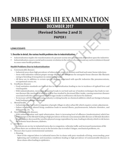 Community Medicine Solved Question Papers