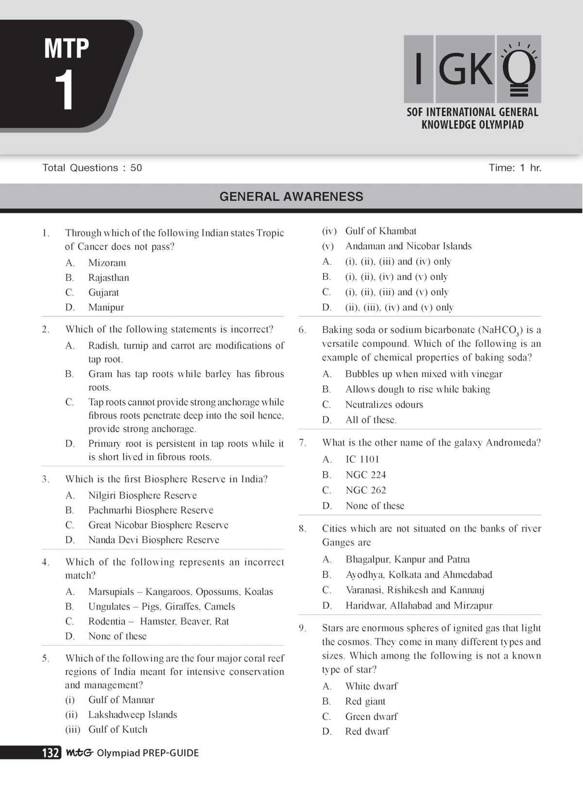 MTG General Knowledge (IGKO) Olympiad Prep Guide Class 6 | Detailed Theory, Exercise with Self Test For Practice | SOF Olympiad Books For Exam 2026-27