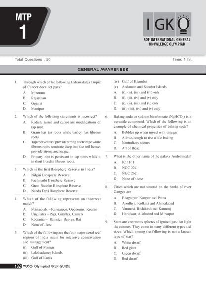 MTG General Knowledge (IGKO) Olympiad Prep Guide Class 6 | Detailed Theory, Exercise with Self Test For Practice | SOF Olympiad Books For Exam 2026-27