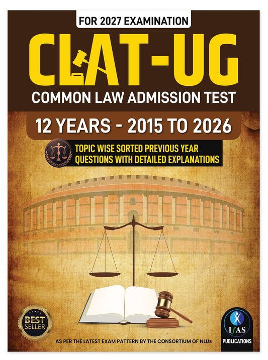 CLAT UG Books for Preparation 2027 | 12 Years (2015-2026) Previous Year Solved Papers with Detailed Solutions | CLAT Books for Preparation 2027 for CLAT UG & Law Entrance Exams | IFAS