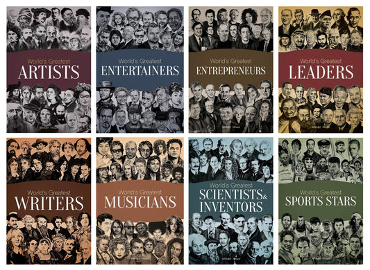 Worlds Greatest Library A Collection of 200 Inspiring Personalities Box Set of 8 Biographies 