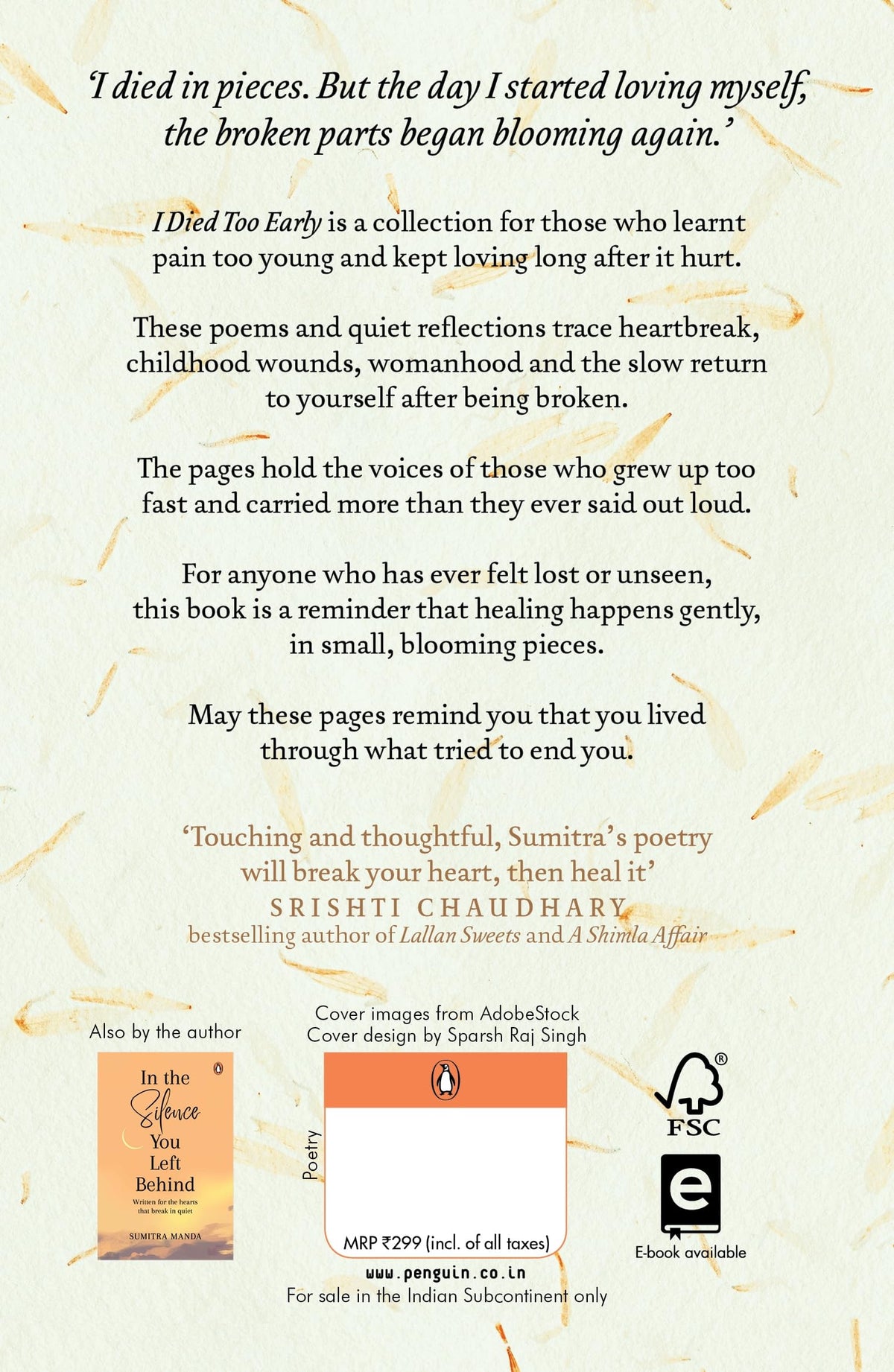 I Died Too Early: Written for the ones who kept loving even when it hurt | From the bestselling author of In the Silence You Left Behind