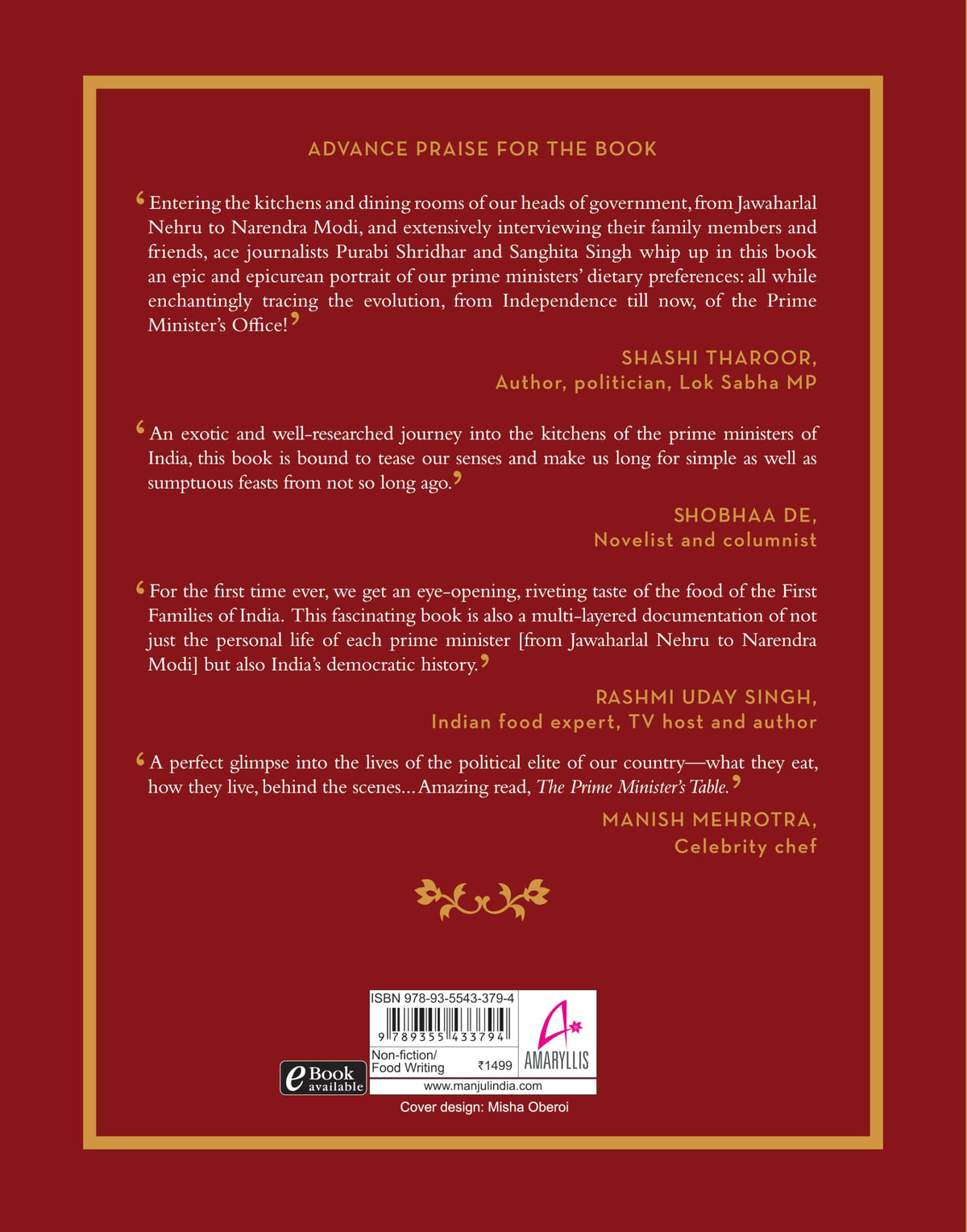 The Prime Minister’s Table: Delicacies and Diplomacies from the Era of Nehru to Modi (English)
