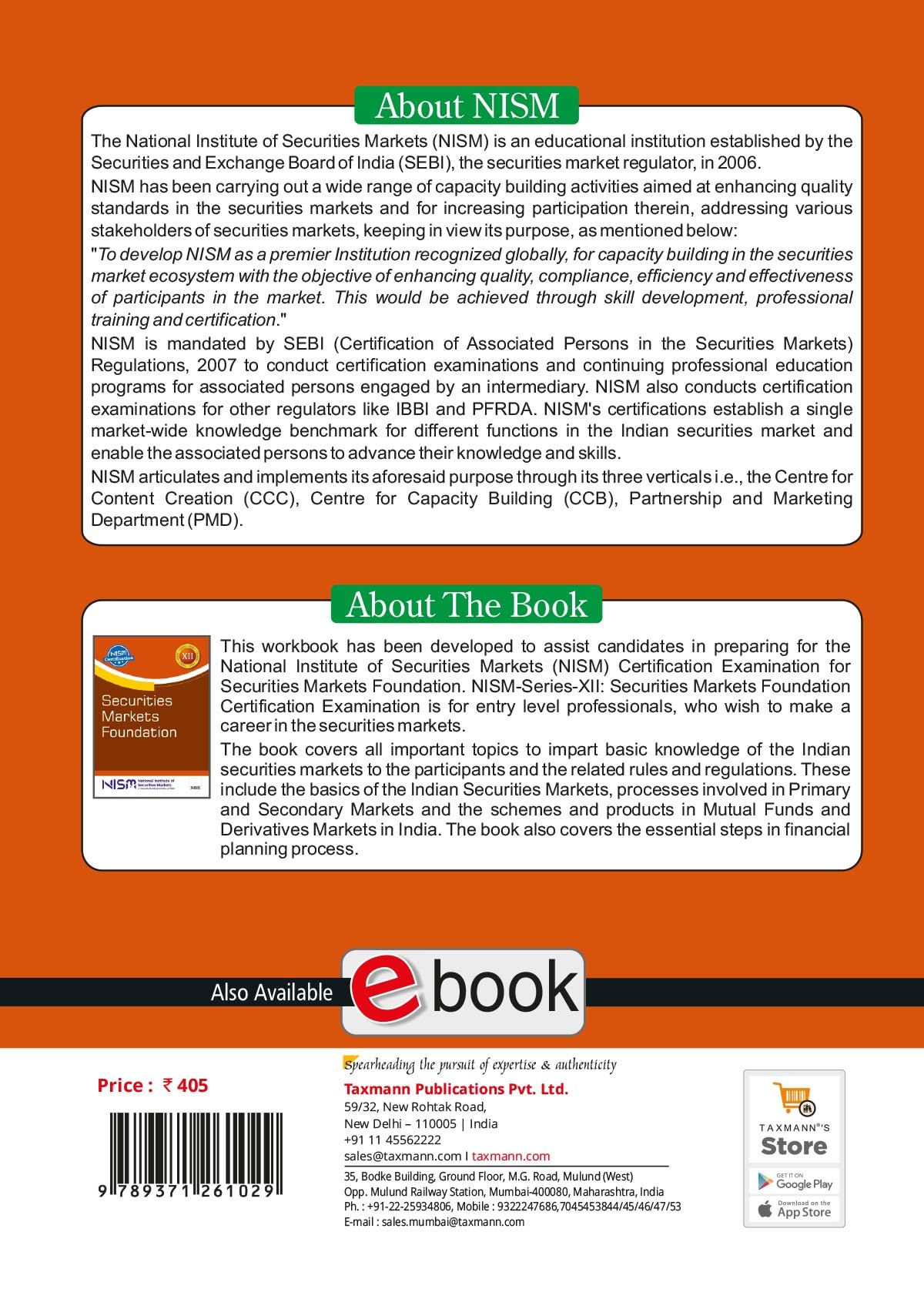NISM X Taxmann's Securities Markets Foundation – Beginner-oriented Text that Provides a Clear & Comprehensive Introduction to India's Securities Markets