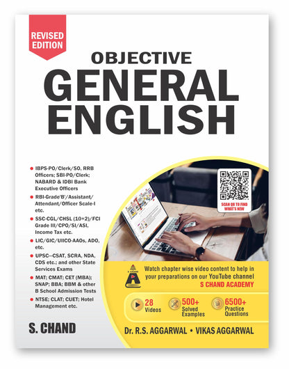 Objective English Book Best for Competitive Exams 2026-2027 | Grammar | Defence, SSC Exams CGL/CHSL/MTS/GD, RRB Railway, Police/SI, UPSC, Management CAT/MAT/MBA, IBPS SBI Bank PO/Clerk, CTET/CLAT Exam
