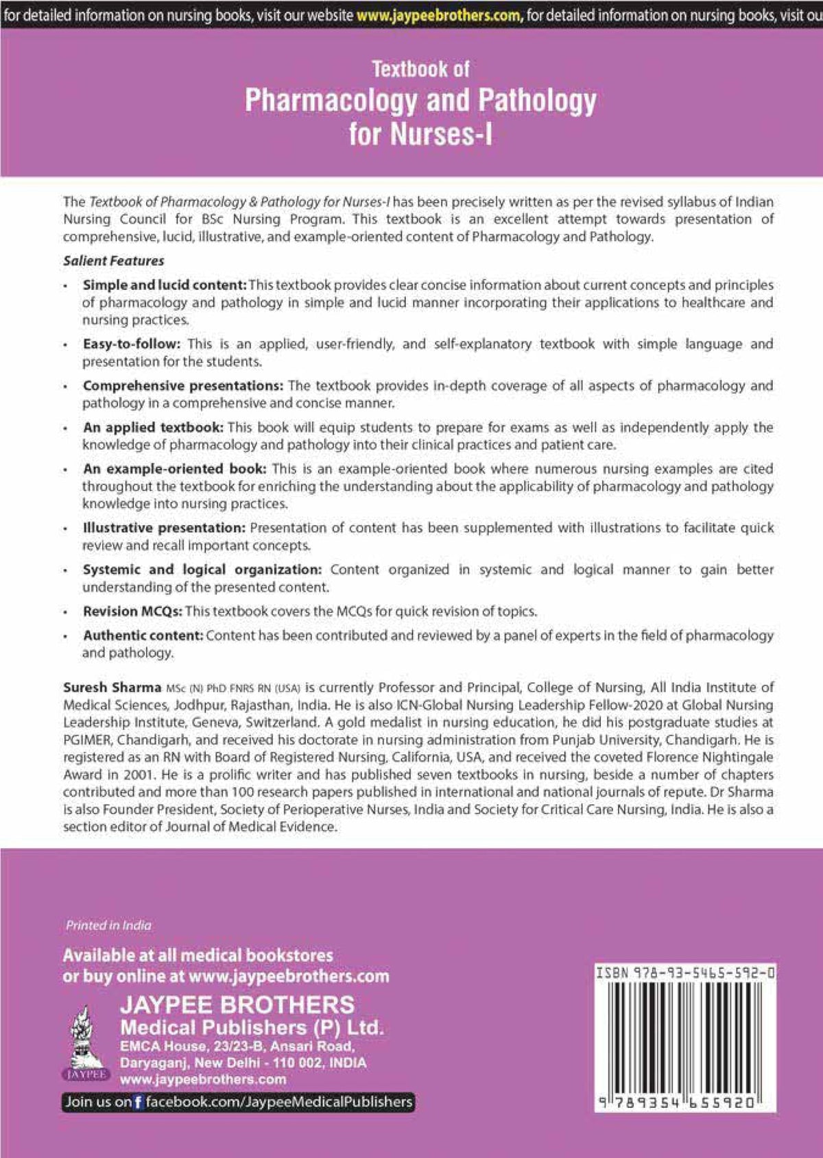 Textbook of Pharmacology & Pathology for Nurses-I