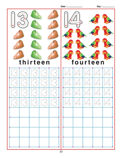 Pre School Writing Books-1 To 20