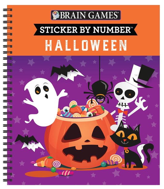 Brain Games - Sticker by Number: Halloween (Volume 1) 
