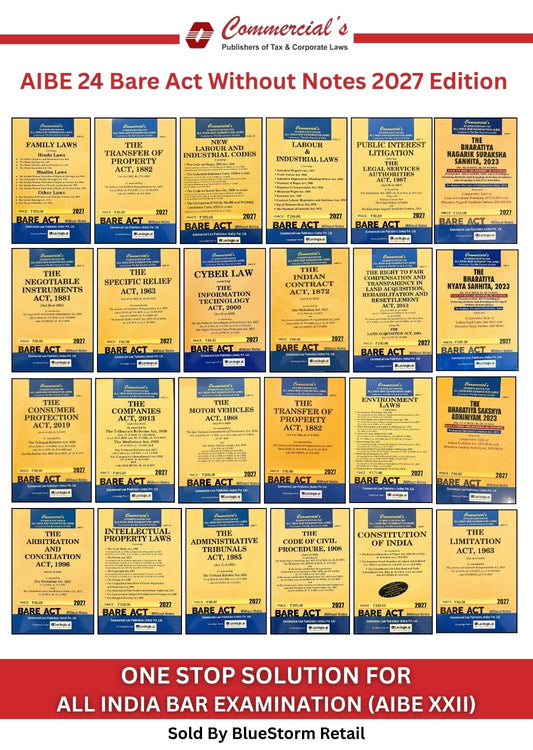AIBE Bare Acts 2027 | 24 Bare Acts Set for AIBE Exam | Bar Exam Books | Latest Edition