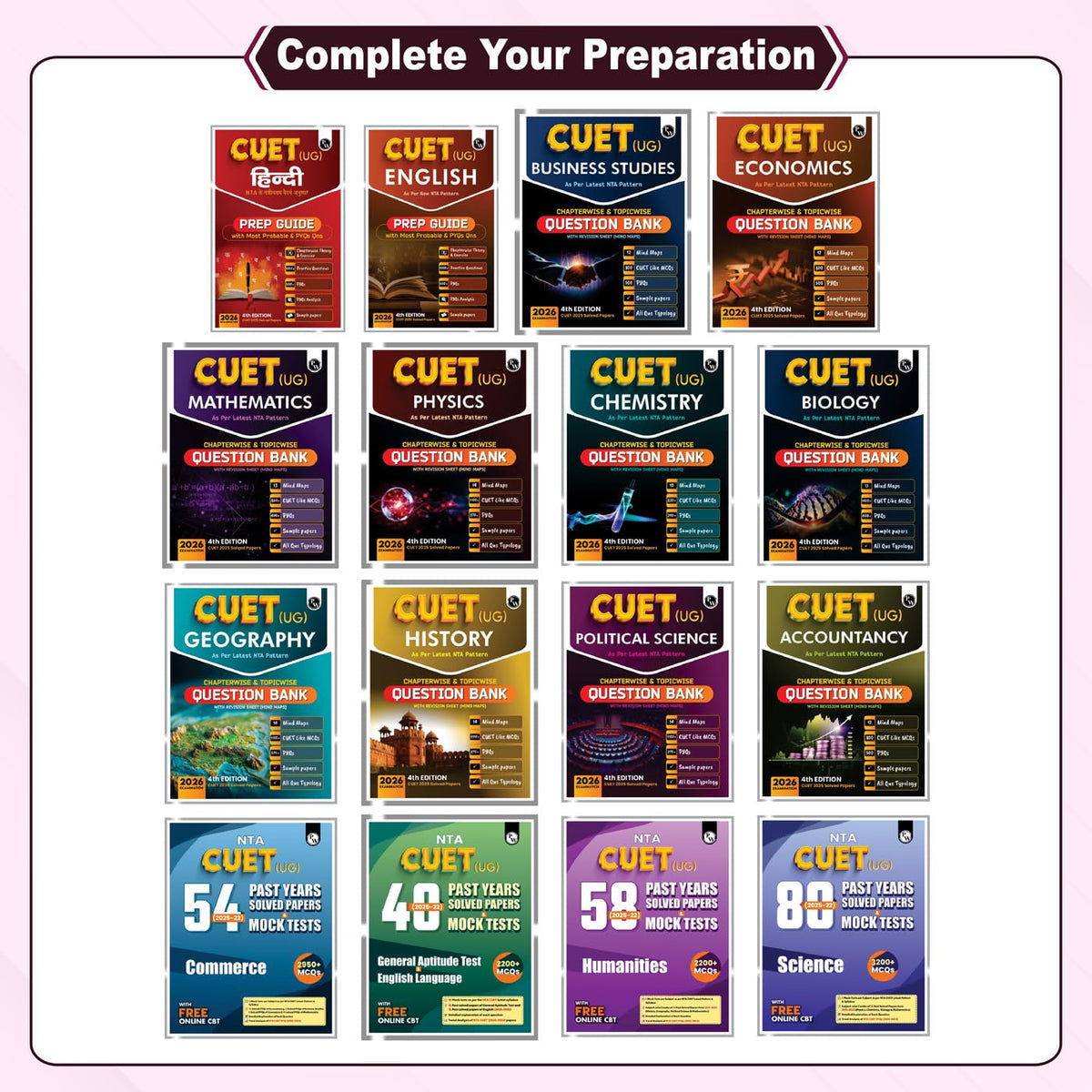 PW CUET UG Entrance Exam Books 2026 – General Test (GT/Section III) & English, Chapterwise & Topicwise Theory + Exercises, PYQ (2025–2022) | Most Probable MCQs Question Bank | Mock Tests | NTA Pattern