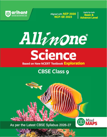 Arihant All in One Science (Exploration) Class 9 for CBSE Exam 2026-27 | NCERT Based Complete Theory, Practice Exercises, CBQs, A-R, Sample Papers & Mind Maps | Revised Edition as per Latest Syllabus