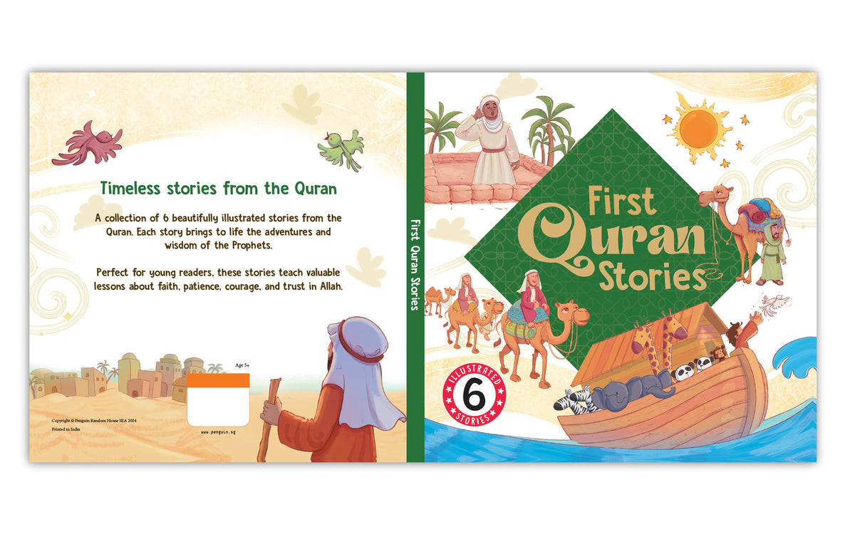 First Quran Stories: 6-in-1 illustrated Islamic Story Book for Kids| Prophets' Tales of Faith, Courage & Allah's Teachings| Ages 5+| [Select Learning]