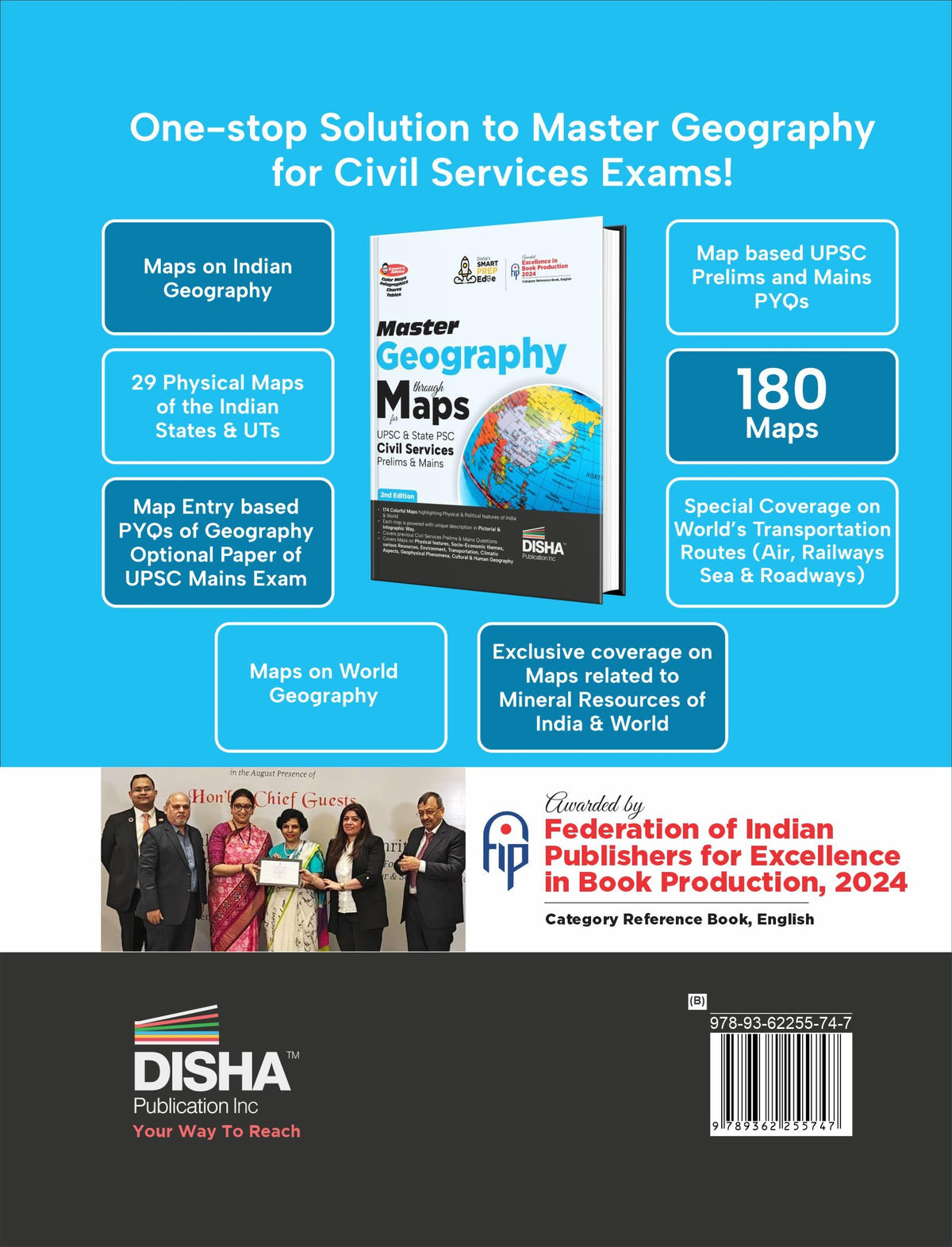 Disha Master Geography through Maps for UPSC & State PSC Civil Services Prelim & Main Exams 2nd Edition | Previous Year Questions PYQs | 180 Maps 4 ... Advice, Infographics, Charts & Tables