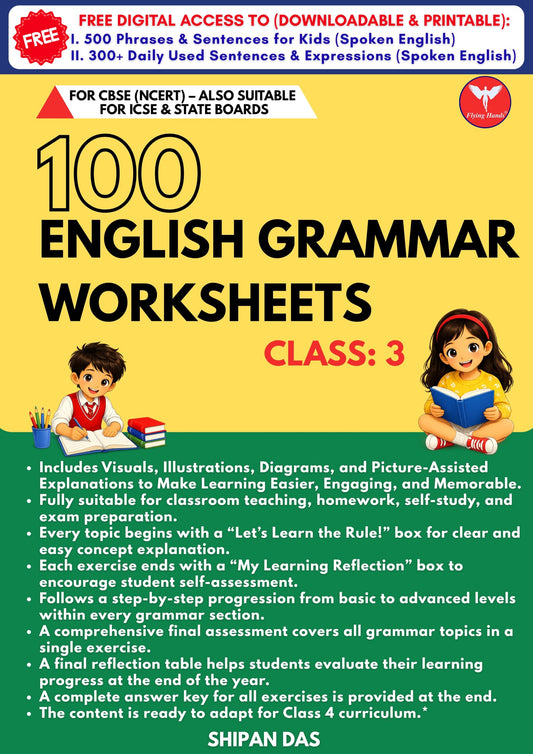 100 English Grammar Worksheets for Class 3