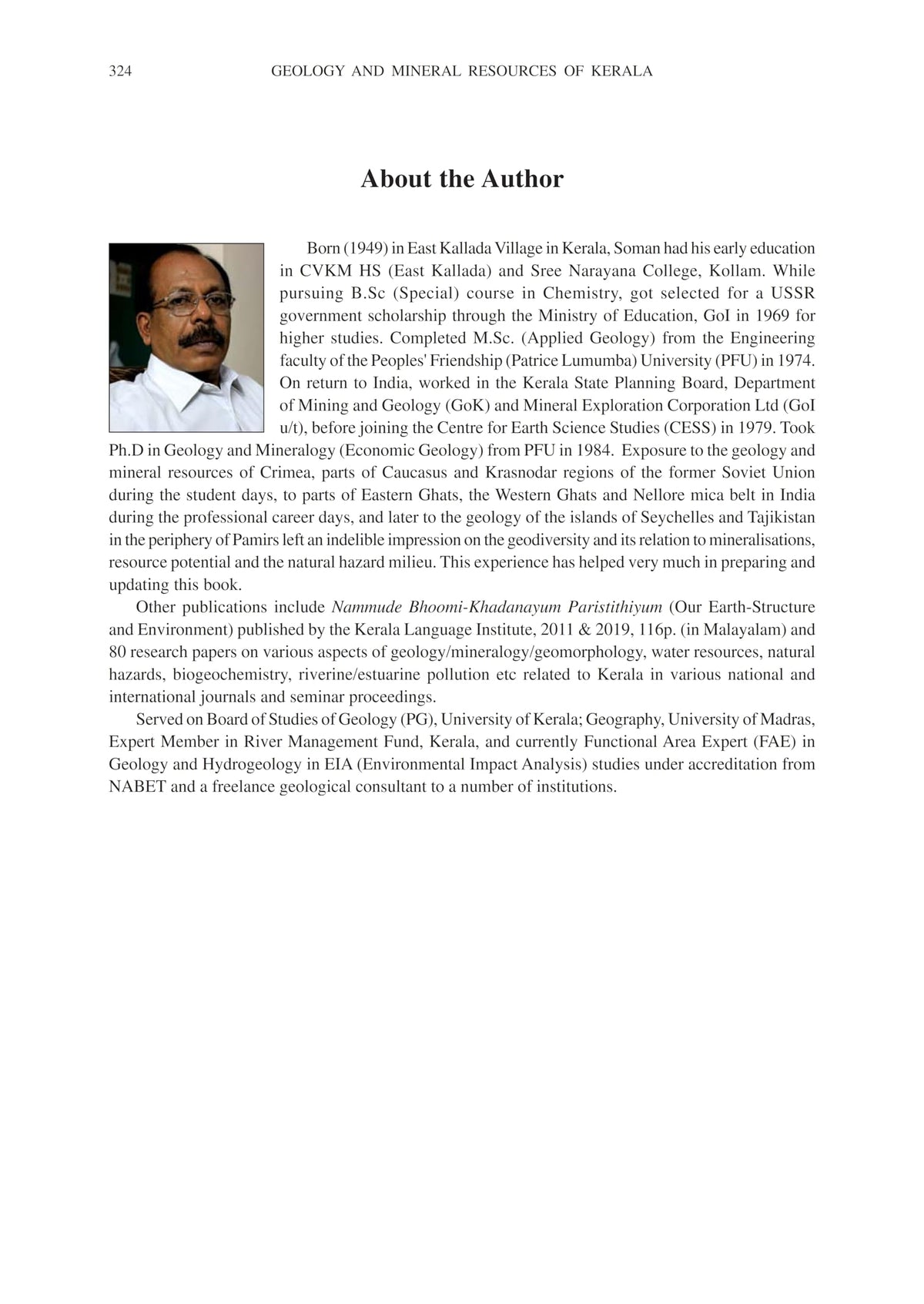 Geology and Mineral Resources of Kerala