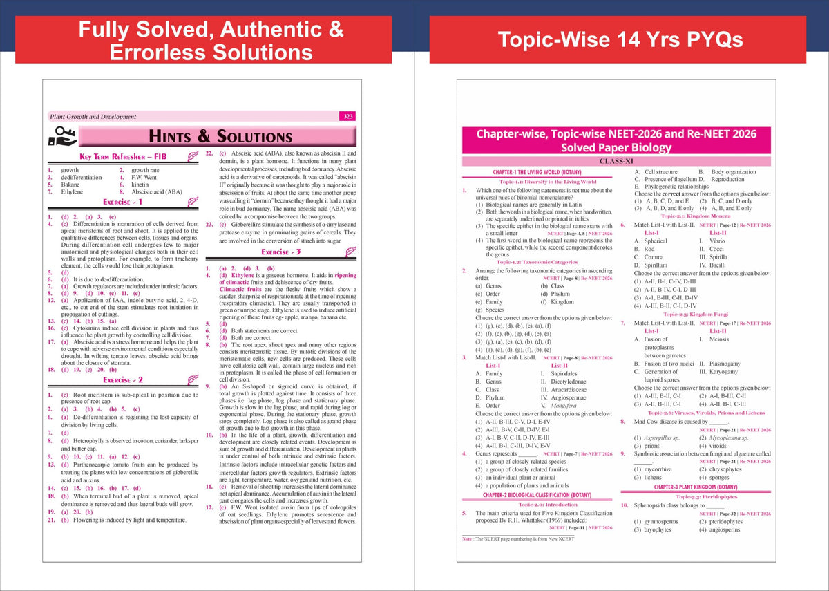 Disha 360 NCERT Biology with PYQs & Advanced Level Questions (HOTS) for NTA NEET (UG), CUET, Class 11/ 12 & Droppers 4th Edition | Detailed Theory with 6 Level of Practice Exercise | For NEET 2027