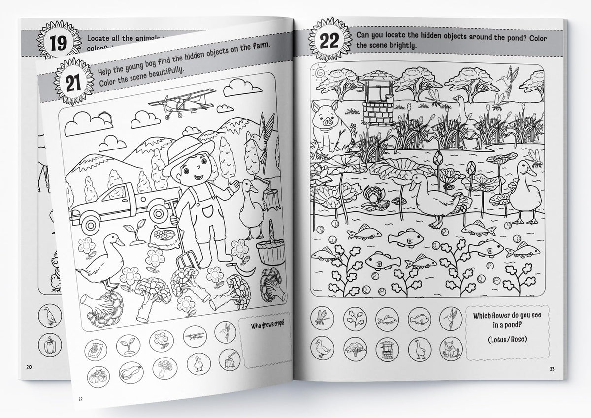 Lots to Spot On The Farm: Search, Find and Color Activity Book