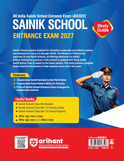 Arihant AISSEE Sainik School Class 6 Entrance Exam 2027 | Complete Study Guide | Quick Revision Notes, Practice MCQs & PYQs (2018–2026) | As per New Syllabus