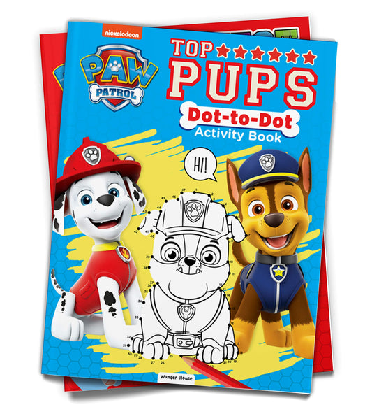 Paw Patrol Top Pups Dot to Dot Activity book book cover