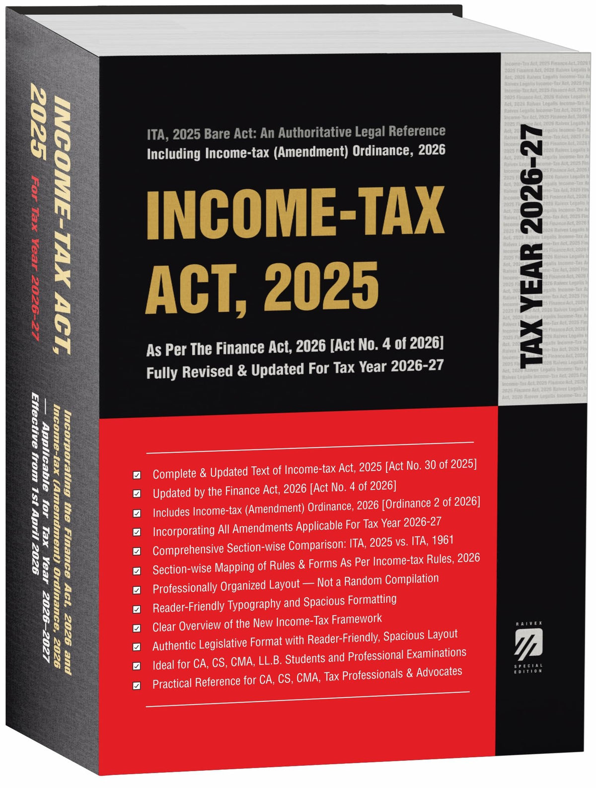 Income-Tax Act, 2025 [Finance Act, 2026] | Full Bare Act with Schedules, Cross-References 2025 & 1961, Income-Tax Rules, 2026 Including Forms Mapping | Free Transition Guide with Future Updates