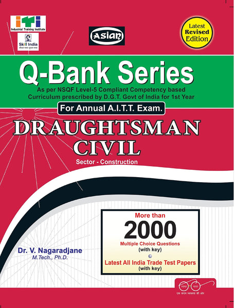 UPTO-DATE Q-BANK D-MAN CIVIL (NSQF - 5) (MCQ & UPTO DATE SOL. PAPER) 1ST YR.
