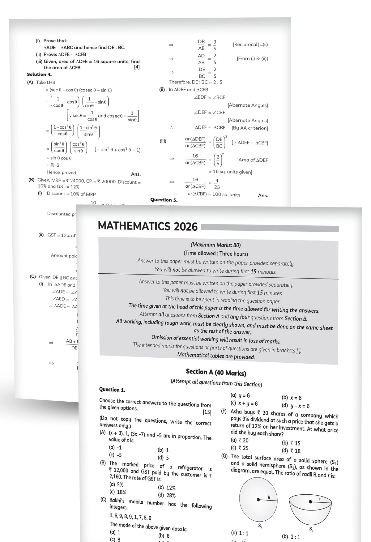 Educart ICSE 10 Years Solved Papers (2026-2016) Class 10 All Subjects for 2027 - Mathematics, Physics, Chemistry, Biology, English Language, ... Education | Based on Latest ICSE Syllabus
