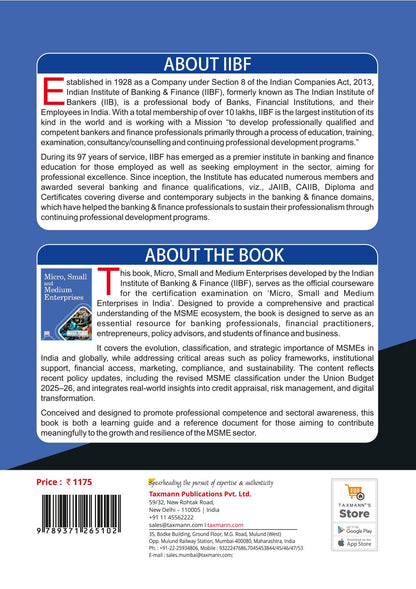 IIBF X Taxmann's Micro Small and Medium Enterprises – Practice-oriented Handbook that Offers a Complete | Policy-aligned | Digitally Informed Overview of India's MSME Ecosystem