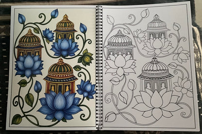 Basic Pichwai Art Course for Beginners | Step-by-Step Learning with Coloring Practice | A4 Size | Premium 200 GSM Paper