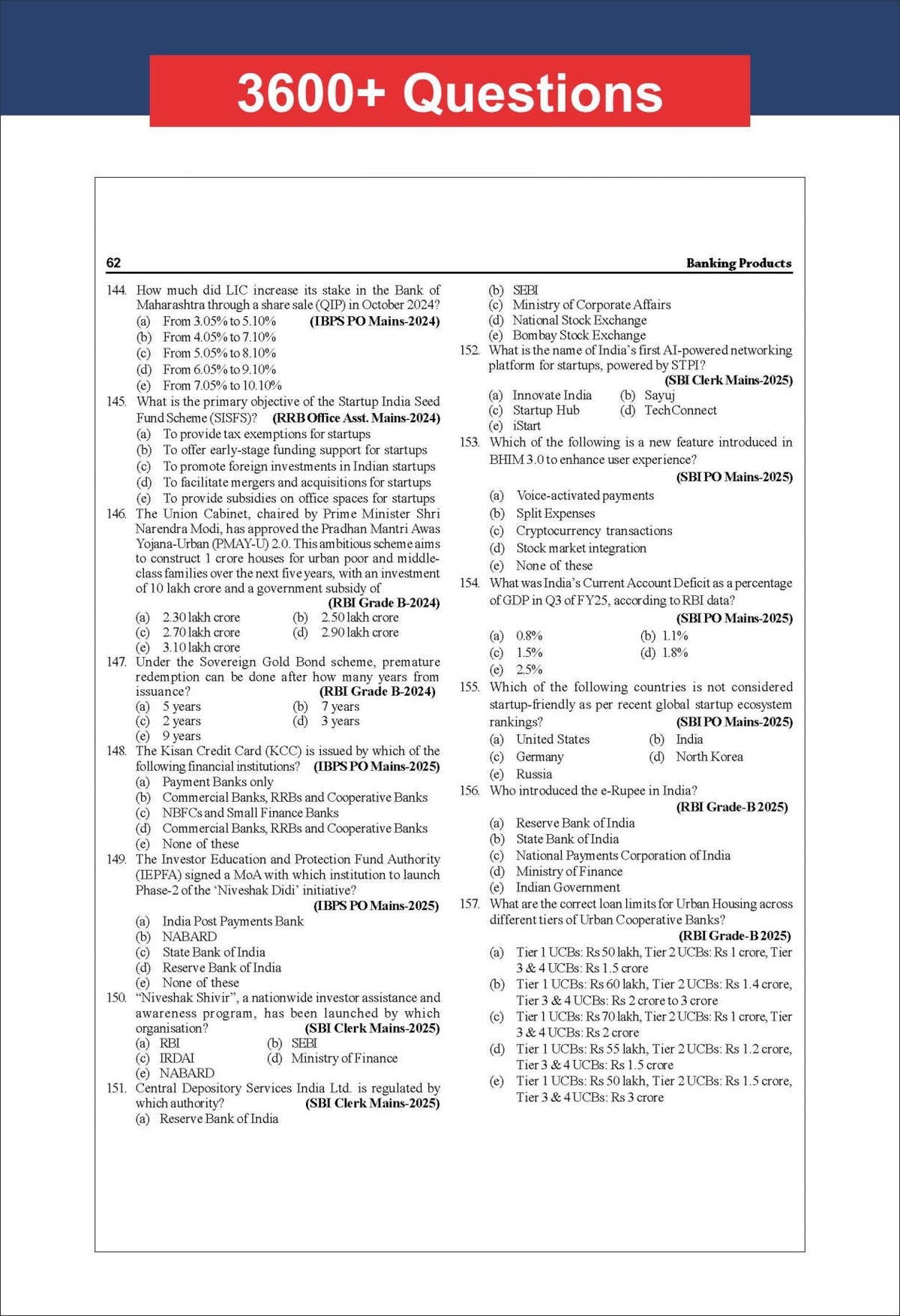 Disha 94 Topic-wise General/ Banking/ Economy Awareness Previous Year Question Bank for IBPS/ SBI/ RRB/ RBI Bank Clerk/ PO Prelim & Main Exams (2010 - 2026) 10th Edn | 100% Solved GK PYQs