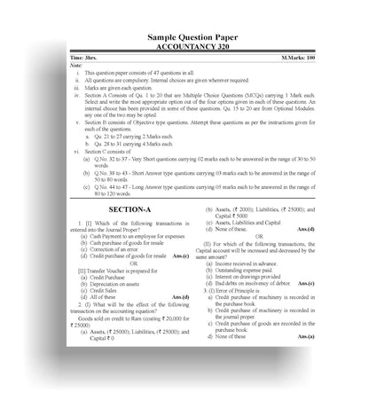 TOP NIOS Class 12 Accountancy T-320 English Medium Guide (Including Objective Type MCQs) | Updated with Latest Syllabus and Exam Pattern as per NIOS Latest Notification