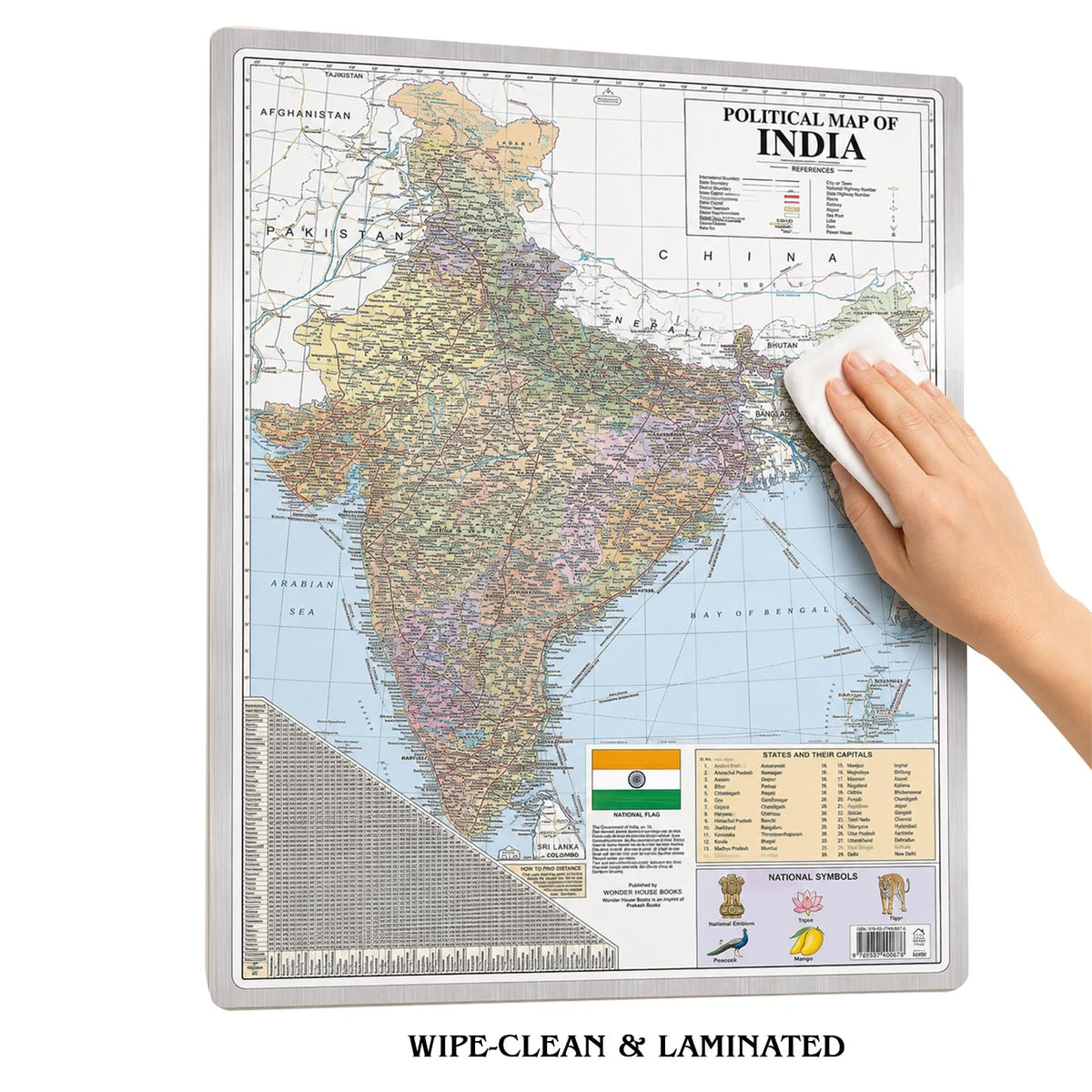 Political Map Of India | Latest Map Of India With The Two New Union Territories Of Jammu & Kashmir And Ladakh