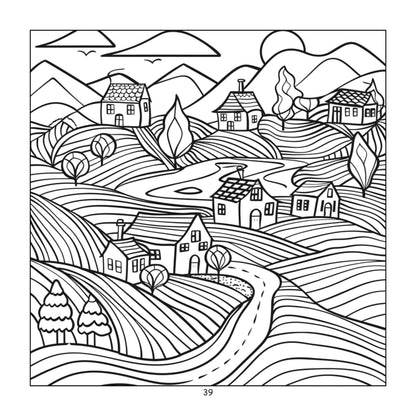 Mindfulness Nature Art: A Colouring Book for Adults - Ocean Wave Art - Mind Relaxing, Stress Relieving Coloring Book - Fine Print