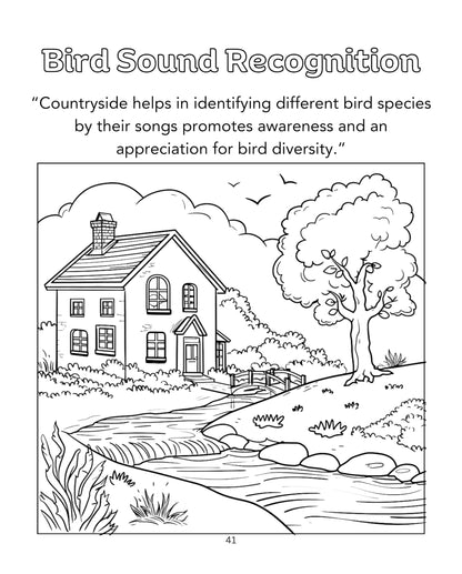 House Colouring Retreat: A Nature Colouring Book for Kids : Junior Edition - A Book to Enhance Creativity - Birthday Gifts for Kids, Boys & Girls
