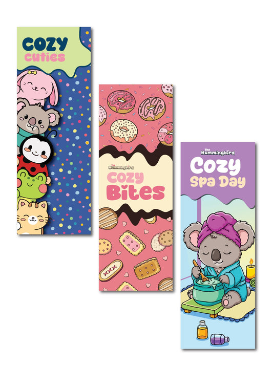 Cozy Pocket Gift Set – Cozy Cuties, Cozy Spa Day & Cozy Bites Mini Editions | 3 Pocket-Size Bold & Easy Colouring Books for Adults | Portable Travel ... (Pack of 3) (Cozy Colouring Book Bundles)