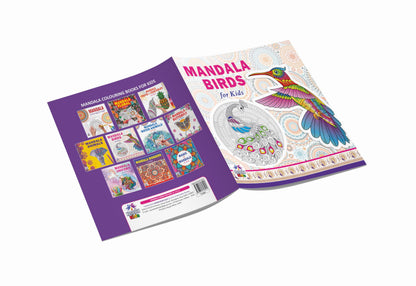 Mandala Birds Coloring Book for Kids | 30 Creative Bird Mandala Designs to Enhance Art Coloring, Drawing & Develop Art Skills | High Quality Premium Paper | Perfect Gift for Children & Teens