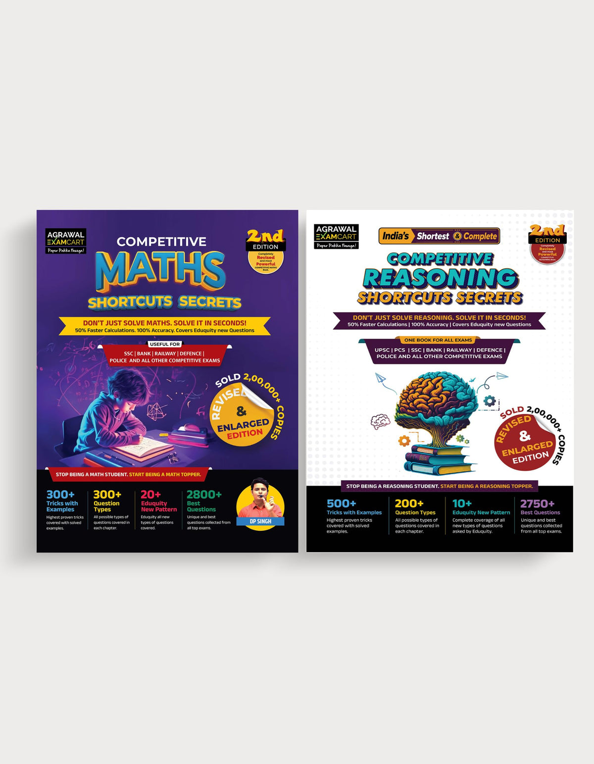 Examcart All Competitive Exams Books Combo 2026 | Short Maths By D.P. Singh + Reasoning | NRA CET, SSC, Bank, Railway, Defence, Police And All Government Exams (English) (2 Books Combo)