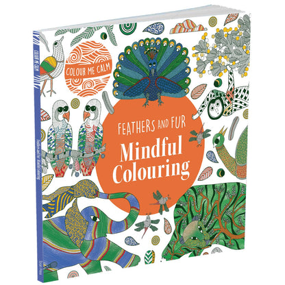 Feathers and Fur Mindful Colouring | Colour me calm | Colouring book | Intricate colouring book | Nordic folk art | Peaceful colouring: 2