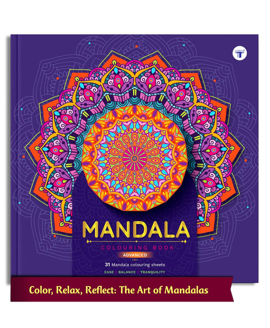 Mandala Colouring Book for Adults & Teens | Relieve Stress & Boost Creativity | 31 Bold & Easy Mandala Designs with DIY Activity Sheet | Coloring reference with QR code | Book 3