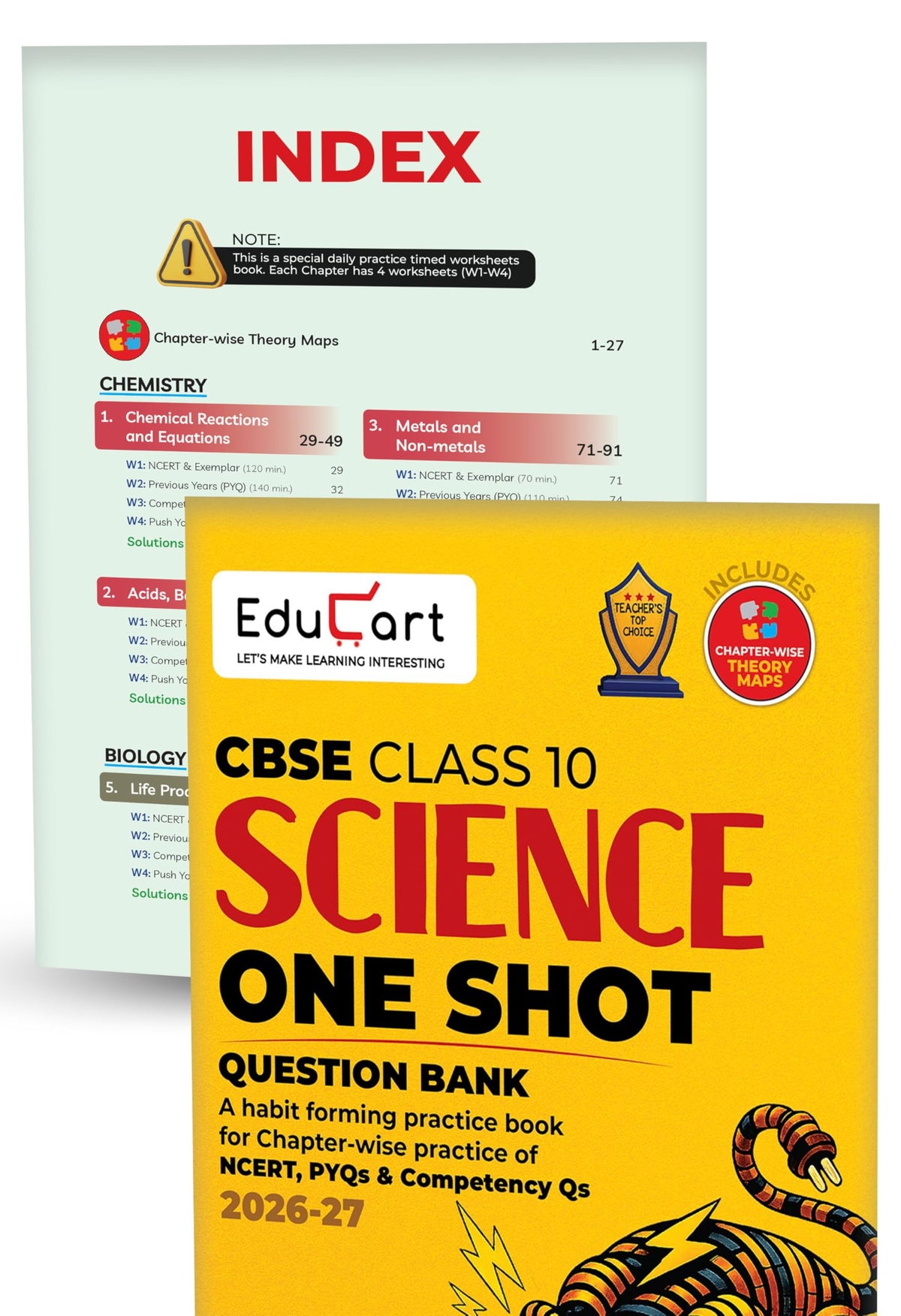 Educart CBSE Class 10 One Shot Question Bank Bundle 2026–27 | Science, Maths Standard, English & SST | Chapterwise NCERT Qs, PYQs & Competency-Based Qs | CBSE 2027 Exam