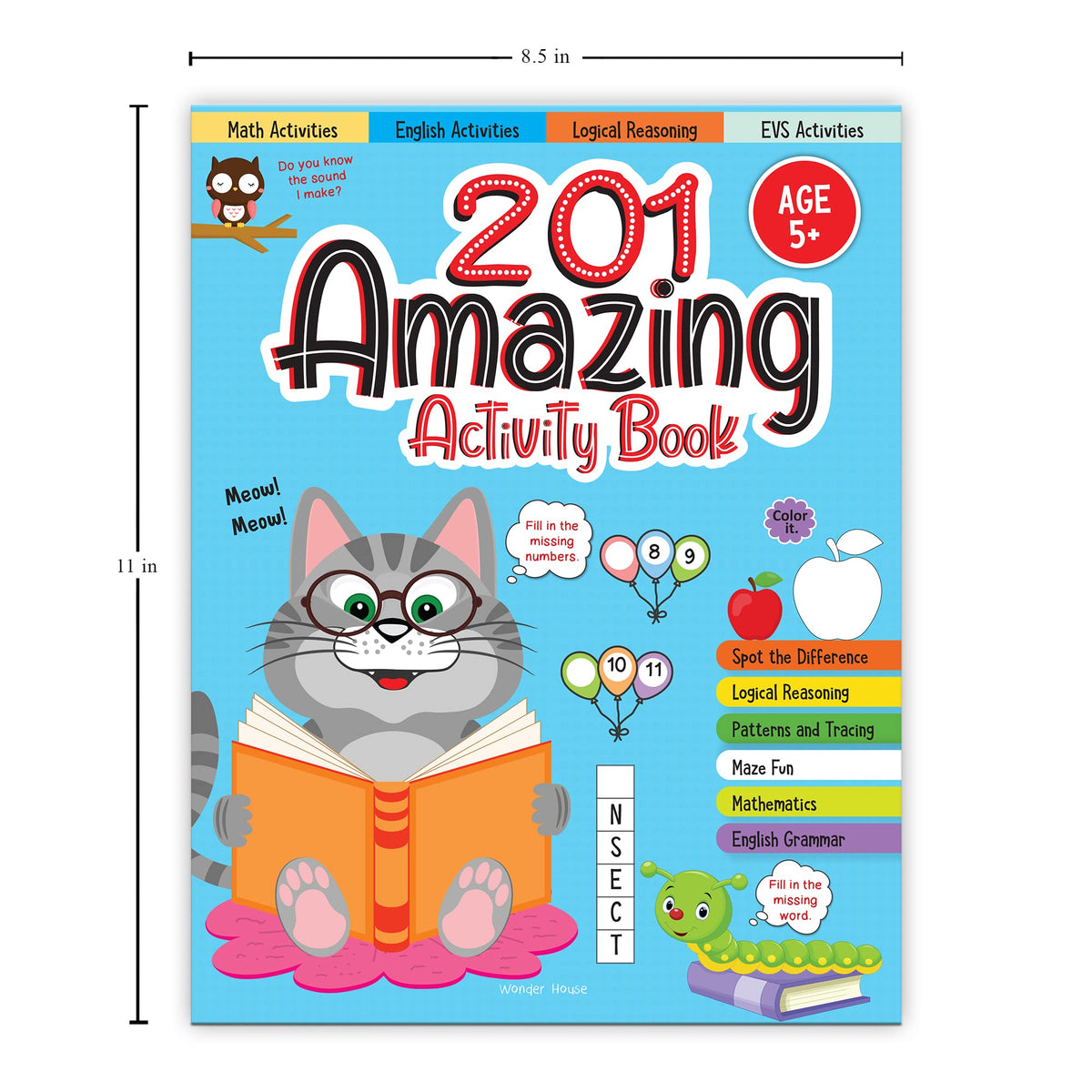 201 Amazing Activity Book | Fun Activities And Puzzles | Spot The Difference, Logical Reasoning, Patterns & Tracing | Ages 6–10 | 5+ Hours Of Fun And Learning