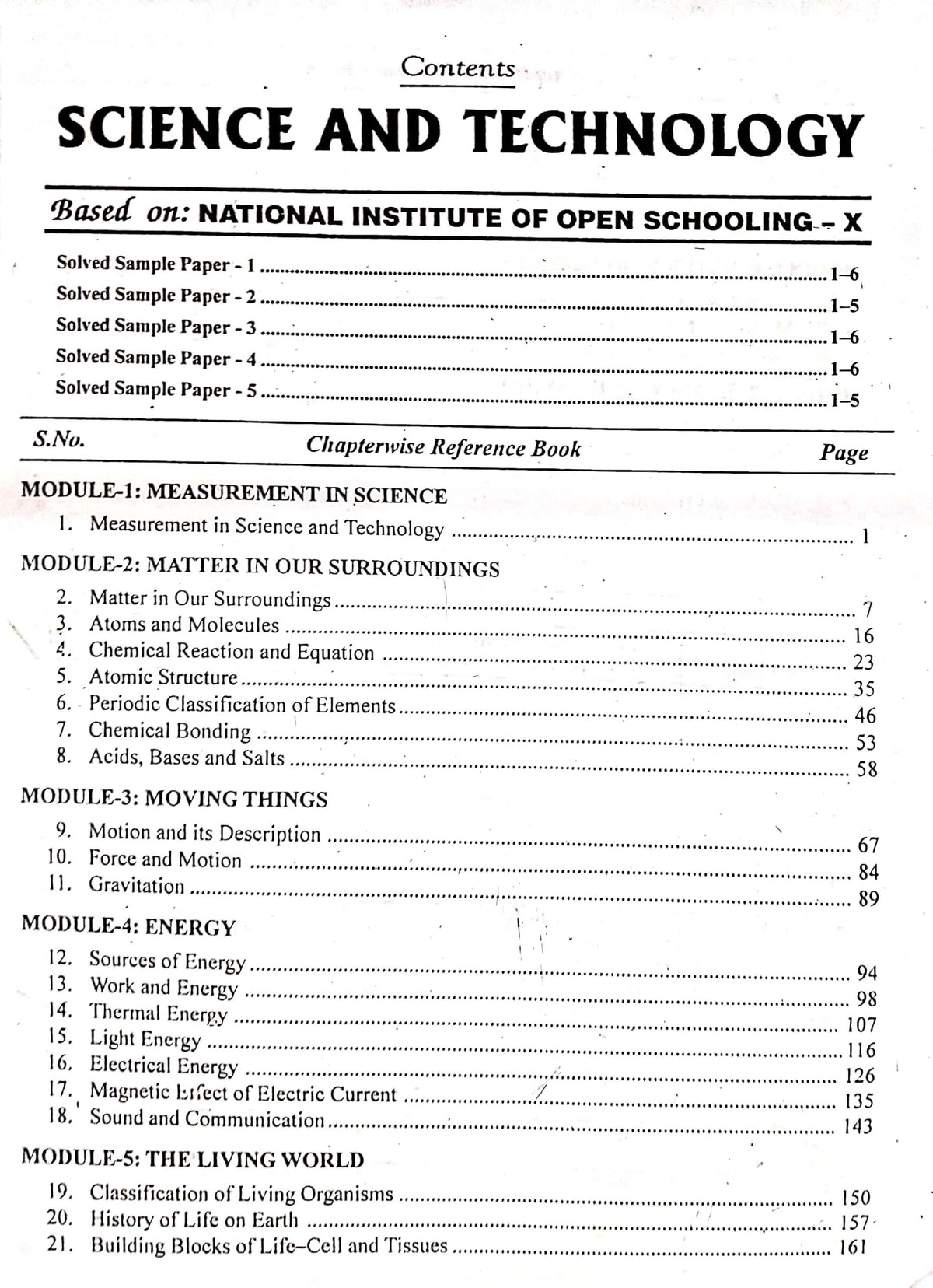 Nios Science & Technology Class 10 Study Guide And Model Paper English Medium(As Per Latest Syllabus)