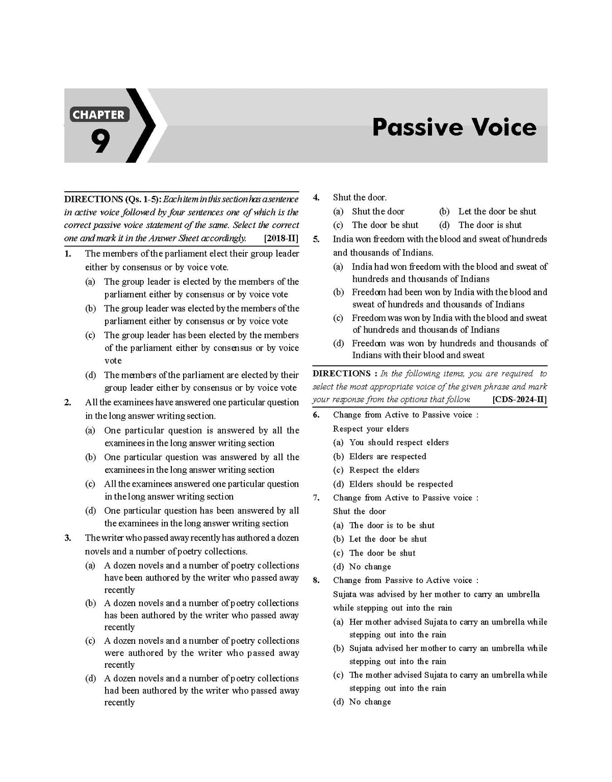 Disha 18 Previous Year CDS & CDS OTA English Topic-wise Solved Papers Phase I & II (2007 - 2024) 5th Edition | Combined Defence Services PYQs | 4320+ MCQs | Detailed Solutions for English