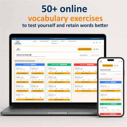 1500 VOCABULARY FLASH CARDS for GRE GMAT TOEFL SAT IELTS CAT - HIGH QUALITY Flashcards + Online Flash Cards + 50 Online Exercises