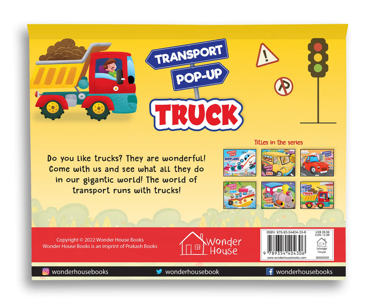 Pop-Up Transport - Truck - Gorgeously Illustrated Pop-Up Book For Children - Learn About The World Of Trucks And What All They Do