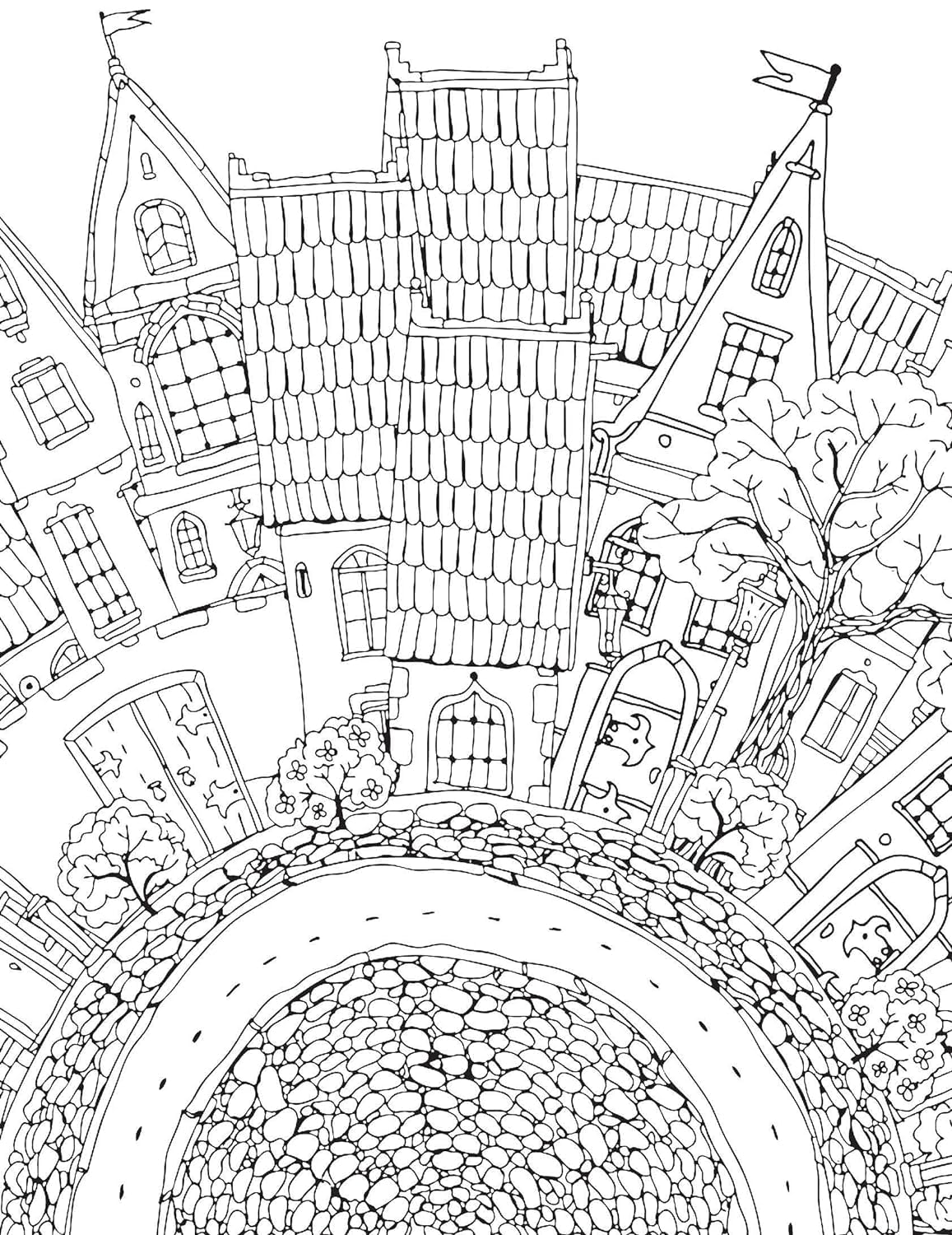 Cityscape – Colouring Book for Adults | Adult Coloring Activity Book with 32 Detailed City Designs | High-Quality Paper Suitable for Colouring Pencils, Gel Pens & Sketches