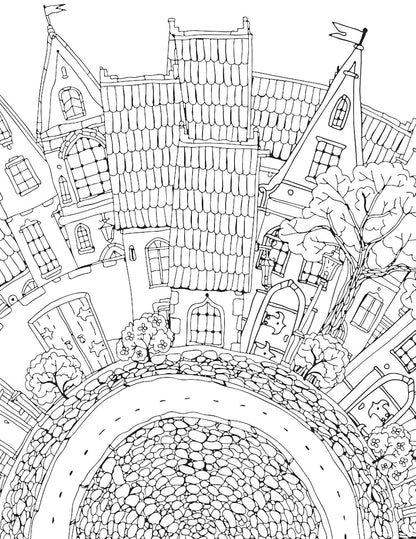 Cityscape – Colouring Book for Adults | Adult Coloring Activity Book with 32 Detailed City Designs | High-Quality Paper Suitable for Colouring Pencils, Gel Pens & Sketches