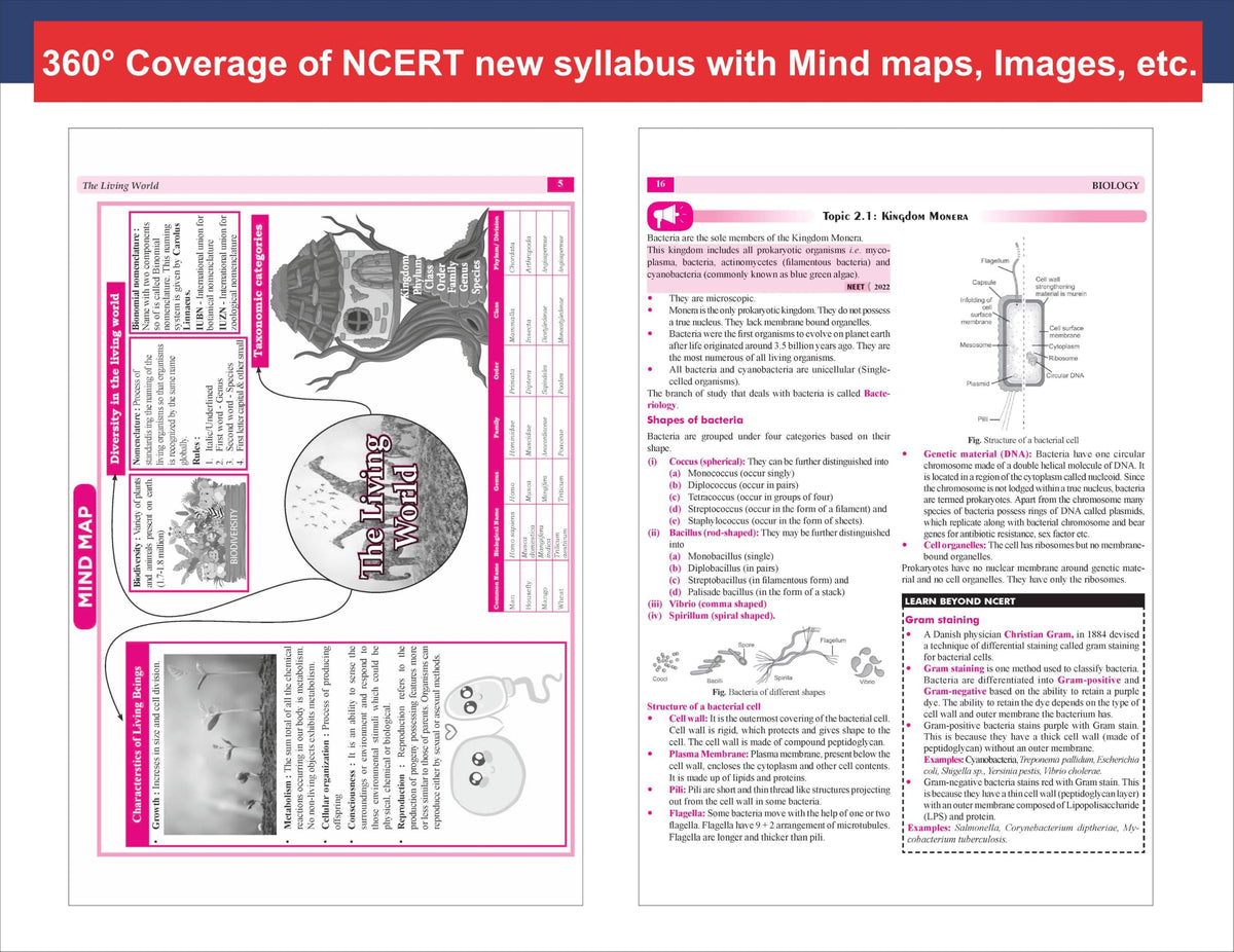 Disha 360 NCERT Biology with PYQs & Advanced Level Questions (HOTS) for NTA NEET (UG), CUET, Class 11/ 12 & Droppers 4th Edition | Detailed Theory with 6 Level of Practice Exercise | For NEET 2027