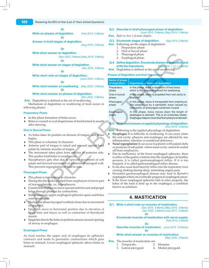 Mastering the BDS 1st Year, 12/E: Last 20 Years Solved Question Papers for BDS 1st Year Students | Subject-wise MCQs, Fill in the Blanks, Additional Matter and Image-Based Questions for NEET MDS