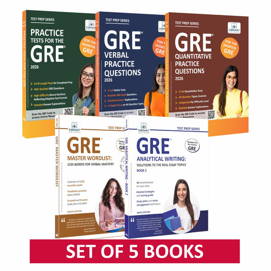 GRE Complete Prep: 5-Book Combo with 6 Full-Length Practice Tests, Quantitative & Verbal Question Banks, Analytical Writing Guide & Master Wordlist